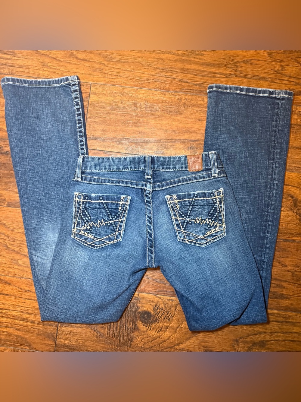 BKE Stella 2000s Low Rise Bootcut Jeans 30 Inseam Thick Stitch Y2K Western Denim - Picture 3 of 10